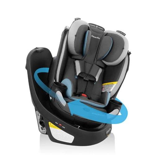 Miniatura 11 de Evenflo Revolve360 Slim 2-en-1 Asiento rotacional para auto con cubierta de limpieza rápida (Negro Salem)