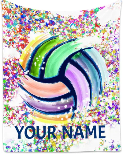 Miniatura 9 de Manta de voleibol, regalos de voleibol para niñas adolescentes, mantas deportivas para niñas, regalo para jugadores de equipo universitarios, manta