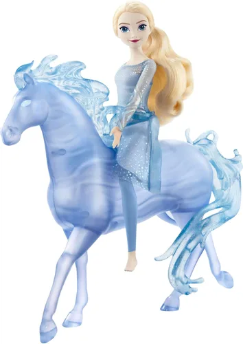 Miniatura 2 de Mattel Disney Frozen Toys, Elsa Fashion Doll y juego de figuras de Nokk de agua en forma de caballo, inspirado en la película Frozen 2