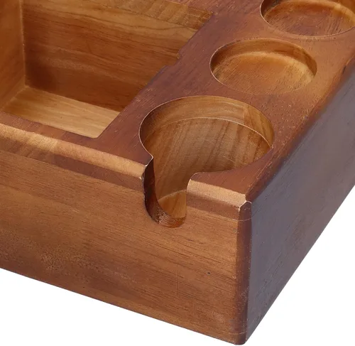 Miniatura 7 de Soporte de café con caja de café, soporte de madera para café, soporte antideslizante para distribuidor de mango de café, contenedor