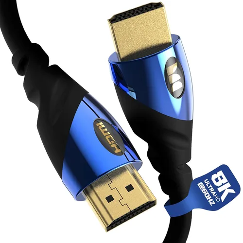 Miniatura 10 de Monster Cable HDMI de 8 K: cable HDMI Xbox Series X y PlayStation 5 con contactos de oro de 24 K y agarre en V, velocidad de 48 Gbps, frecuencia