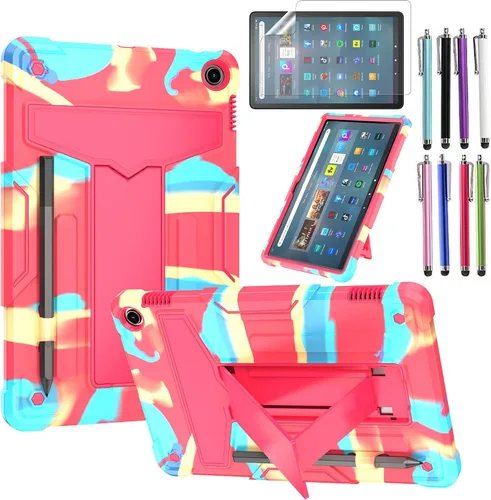 Miniatura 6 de Funda para Amazon Fire Max 11 (13ª generación, 2023) - Funda protectora híbrida resistente con función atril + 1 protector de pantalla y 1 lápiz