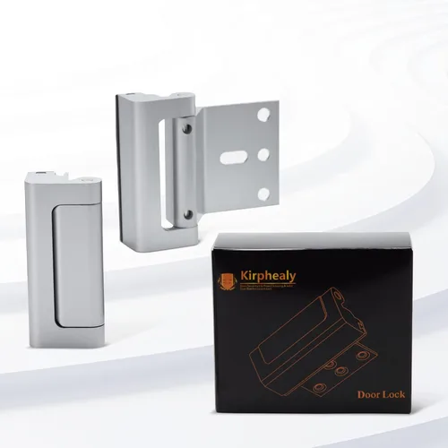 Miniatura 6 de Cerradura de puerta de seguridad para el hogar, paquete de 2 cerraduras de refuerzo de puerta para puerta delantera, pestillo de puerta mejorado que