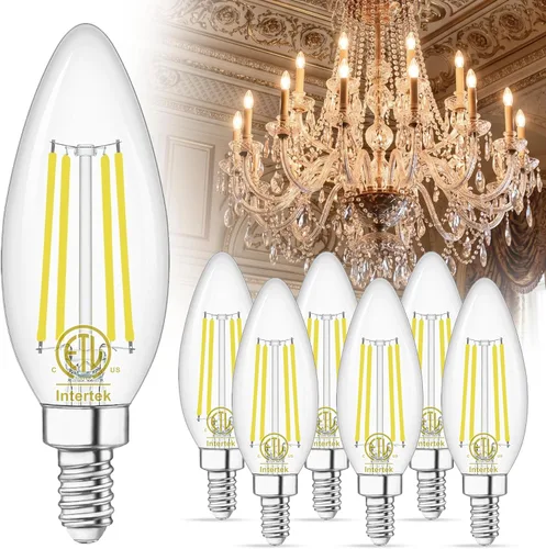 Miniatura 8 de winshine E12 Candelabra LED Bulbs Dimmable 2700K Warm White 60W Equivalent, Energy Efficient 4W, Type B Light Bulb for Chandelier, C35 Ceiling Fan
