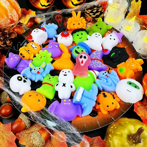 Miniatura 2 de VOVEA Juguetes Squishy Mochi de Halloween 30 PCS, Squishies Regalos de Fiesta para Niños, Rellenos para Bolsas de Dulces y Bolsas de Regalos, Dulces