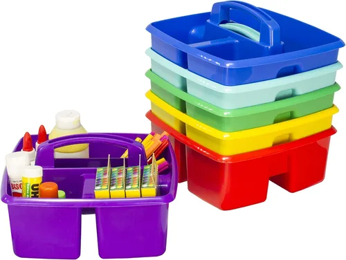 Miniatura 30 de Storex, clasificador grande para manualidades para salón de clases con tazas, 13 x 11 x 6.575 pulgadas, verde, caja de 2 unidades (00983A02C)