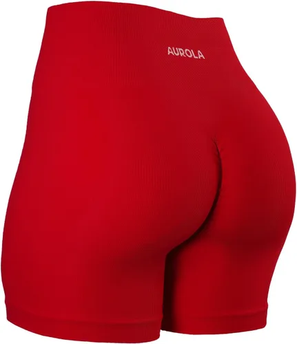AUROLA Dream Collection - Pantalones cortos de entrenamiento para mujer, sin costuras, suaves, de cintura alta, pantalones cortos de gimnasio