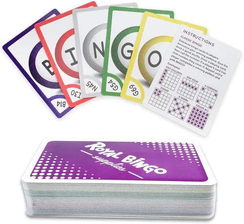 Royal Bingo - Tarjetas de llamadas regulares, paquete de 81, fuente de alta visibilidad, 3.5 x 2.5 pulgadas por tarjeta, repuesto para rifa y pelotas