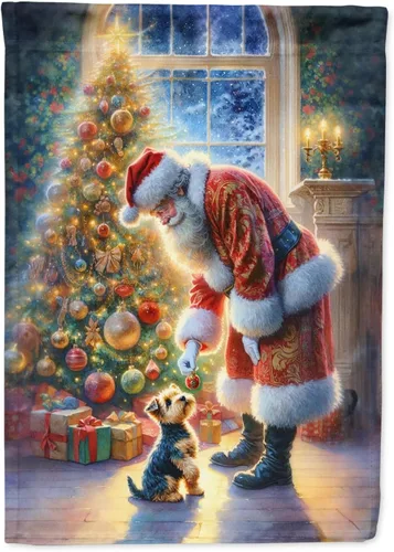 Miniatura 84 de Caroline's Treasures DAC4159CHF - Bandera de casa de Husky siberiano y Papá Noel para porche, grande, para colgar en la pared, poliéster