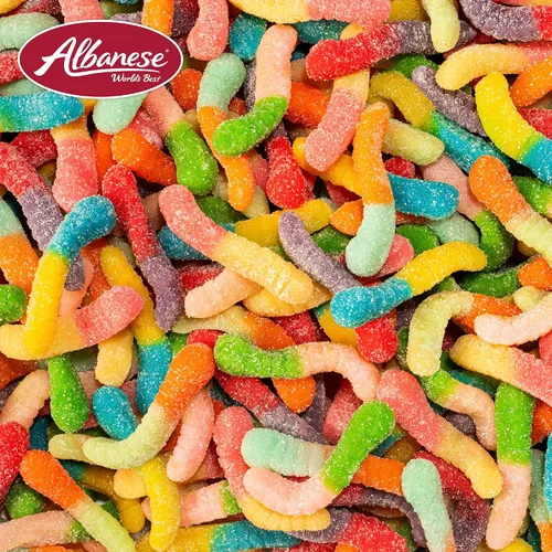 Miniatura 5 de Albanese World's Best Sour 12 Flavor Mini Gummi Worms Bolsa de caramelos de 0.85 onzas, paquete de 200 12 sabores ácidos únicos, sin gluten, sin