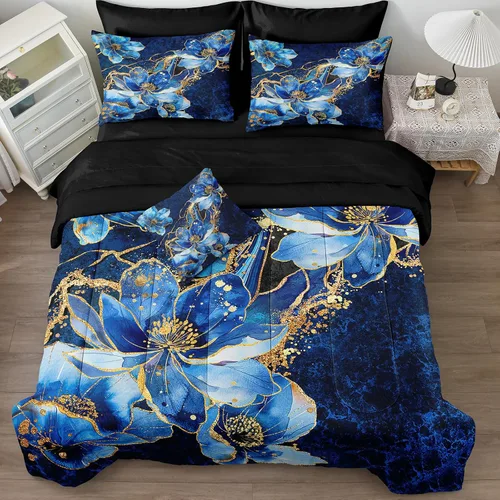 Miniatura 21 de Juego de edredón de sol y luna negro, juego de ropa de cama boho, ropa de cama de galaxia celestial y espacio estrellado, edredón mandala exótico