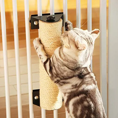 Miniatura 3 de Cuerda de cáñamo de sisal natural de 1/4 de pulgada (6 mm) x 164 pies (50 metros), cuerda gruesa resistente para poste rascador de gatos, árbol