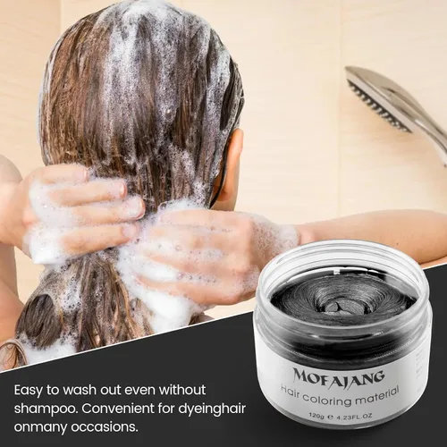 Miniatura 6 de Cera Temporal Negra para el Cabello - SOVONCARE Tinte Lavable para el Cabello para Hombres y Mujeres, Fijación Todo el Día, Arcillas Desechables