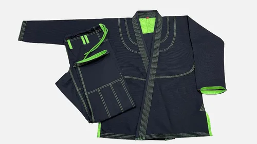 Miniatura 2 de Bjj Gi Jiu Jitsu Con Puntada Verde Bjj Gi Jiu Jitsu Kimonos Gi 100% Algodón Perl Tejido 450GSM