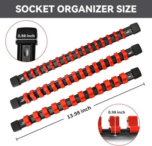 Miniatura 5 de Reniteco Juego de organizador de enchufes de 27 piezas, 1/4 pulgadas x 144 clips, 90 clips de 3/8 pulgadas, clips de 1/2 pulgadas x 72 clips, Azul