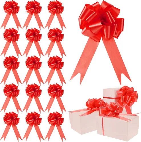 100 lazos de Navidad de 5 pulgadas para envoltura de regalos, lazos de envoltura de regalos con cinta para regalos de Navidad, decoración de boda,