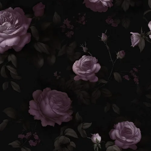 Papel tapiz floral negro para despegar y pegar, papel tapiz de vinilo para pegar y pelar, papel de contacto rosa oscuro para gabinetes, papel de