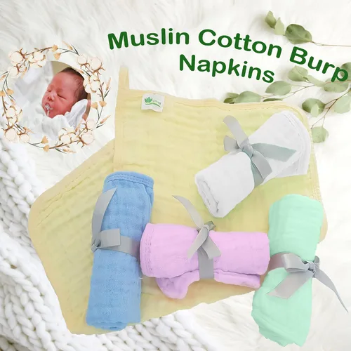 Miniatura 4 de Paños de muselina para bebé, servilletas 100% muselina de algodón para recién nacidos, paños de muselina suave absorbente para bebés de 10 x 20