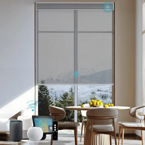 Miniatura 50 de SmartWings Persianas Motorizadas con Filtro de Luz, Compatible con Matter Thread Homekit Z-Wave Alexa Google, Persianas con 70% de Opacidad Safari