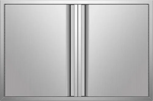 Puertas de cocina para exteriores de 36 pulgadas de ancho x 24 pulgadas de alto, mango vertical empotrado, puerta de acceso para barbacoa de acero