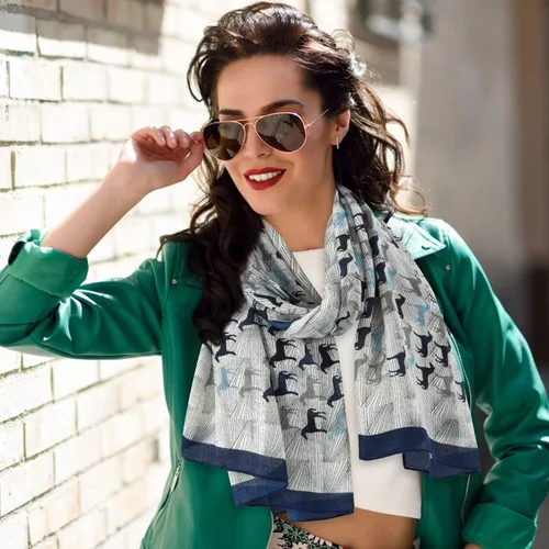 Miniatura 2 de E-Clover Bufanda de moda para mujer, bufandas ligeras, chal para primaveraverano e invierno