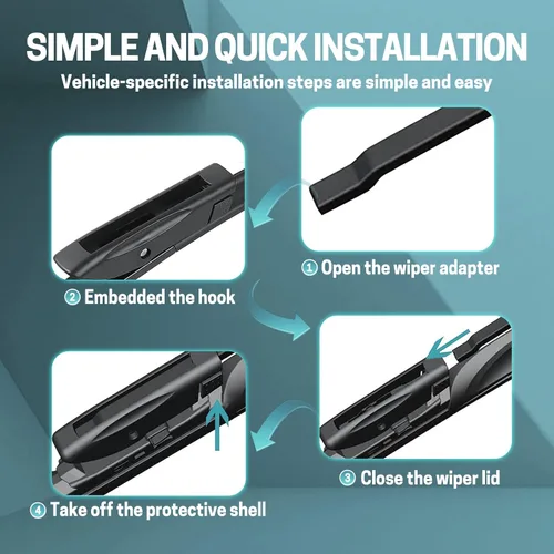 Miniatura 6 de MIKKUPPA Limpiaparabrisas delantero de 19 + 18 pulgadas, repuesto para Mini Cooper R55 R56 R57 2013-2015, para todas las estaciones, brazos