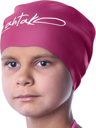 Miniatura 9 de Kids Swim Cap for Long Hair - Comfortable Fit Silicone Swimming Hat for Girls & Boys with Curly Hair, Braids, or Dreadlocks - Durable & Easy to Wear