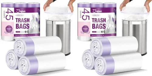 Miniatura 7 de JOYEUX Bolsas de basura pequeñas de 4 galones, bolsas de basura pequeñas con cordón, mini forros blancos para botes de basura para baño, dormitorio