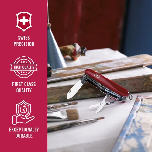 Miniatura 6 de Victorinox Explorer Navaja Suiza, Navaja de Bolsillo de 16 Funciones Fabricada en Suiza con 2 Hojas, Sacacorchos, Tijeras y Destornilladores - Rojo