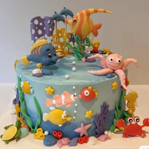Miniatura 8 de Molde de silicona para fondant, diseño de algas marinas, pescado de mar, coral, para decoración de tartas, decoración de cupcakes, caramelo y goma