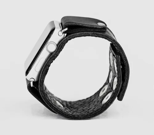 Miniatura 8 de Correa de cuero cosida ancha compatible con Apple Watch de 1.496 in 1.575 in 1.614 in 1.654 in 1.732 in 1.811 in 1.772 in 1.929 in, hecho a mano UA