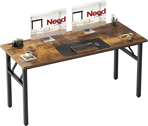 Miniatura 28 de Need AC5AW - Escritorio pequeño plegable, resistente y robusto para computadora, oficina en casa, dormitorios y espacios pequeños, no requiere Roble
