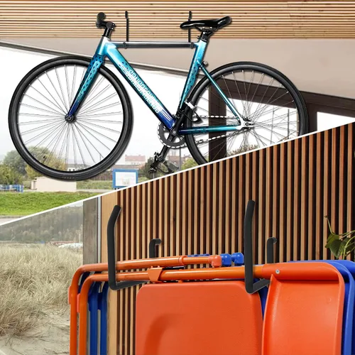 Miniatura 2 de unp POETISKE - Ganchos para colgar en la pared para bicicleta, para colgar en la pared, para silla de bicicleta, organización de garaje