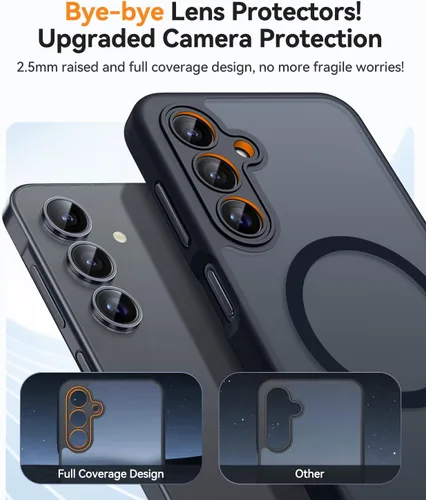 Miniatura 3 de CANSHN Funda diseñada para Samsung Galaxy A16-5G [protección completa de la cámara] [compatible con Magsafe] funda protectora trasera translúcida