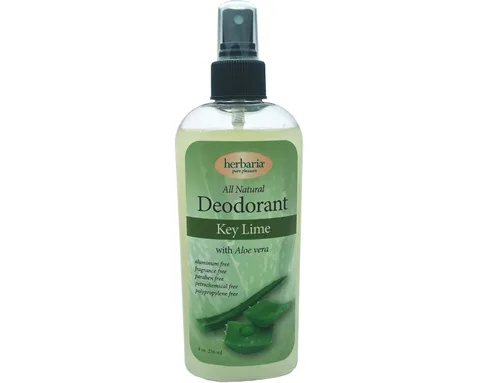 Herbaria Desodorante Key Lime totalmente natural con aceites esenciales, 8 onzas. Suave, eficaz. Sin aluminio, sin sintéticos. Disfruta de los