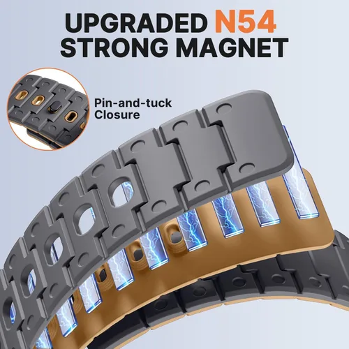 Miniatura 4 de Bandletic Compatible con Garmin Fenix 6X/7X Banda, Banda de Reloj Magnética de Silicona Suave Quickfit de 26mm de Reemplazo para Fenix 8 51mm/7X 6X