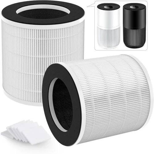 Paquete de 2 filtros de repuesto H7126 compatibles con GoveeLife H7126 Mini purificador de aire, sistema de filtración de alta eficiencia 3 en 1,