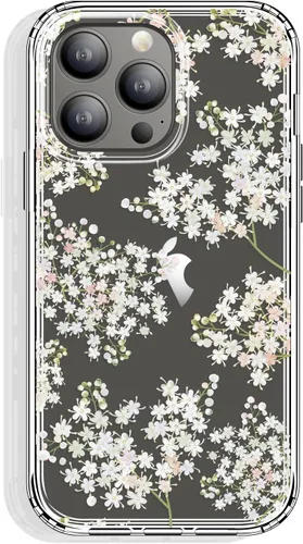 Miniatura 51 de GYZYA Funda transparente para iPhone 14 y iPhone 13 de 6.1 pulgadas con diseño de patrón, funda protectora delgada de TPU + parachoques a prueba