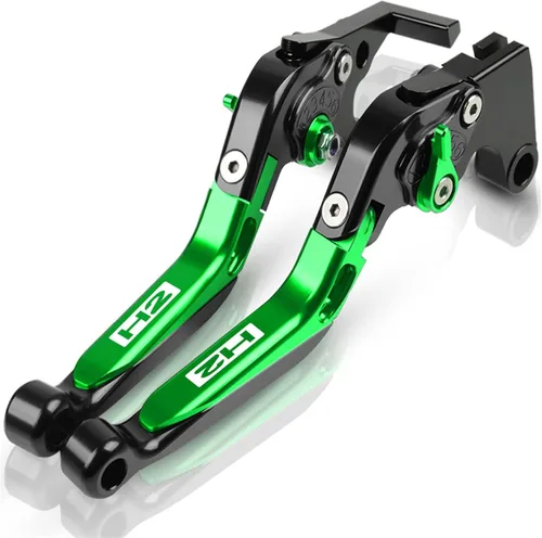 Miniatura 10 de for Kawasaki H2 H2R 2015 2016 Motorcycle Brake Clutch Levers Adjustable Folding Extendable CNC Accessories with Logo Lever (Color : 1)