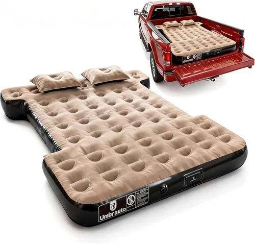 Miniatura 20 de Umbrauto Truck Bed Air Mattress Inflatable Pickup Camping Airbed for 5.5-5.8ft Full Size Short Truck Bed Road Trip Sleeping Pad with Pump for