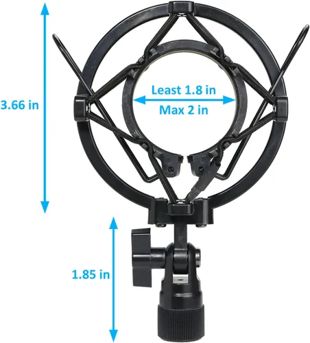 Miniatura 2 de YOUSHARES Soporte de choque AT2020, soporte de choque para micrófono reduce el ruido de vibración para Audio Technica AT2020 AT2035 ATR2500
