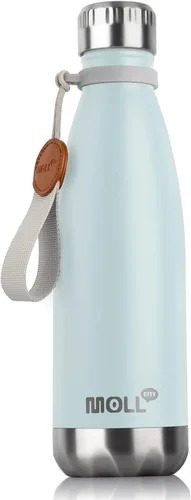 Miniatura 21 de Botella de agua para niños, botella de agua deportiva de acero inoxidable de 12 onzas con aislamiento al vacío para la vuelta a la escuela, botella