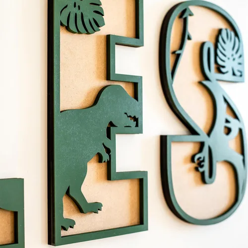 Miniatura 3 de Letrero con nombre para guardería, letrero bohemio para guardería, letreros de apellido familiar, arte de pared 3D para habitaciones de niños