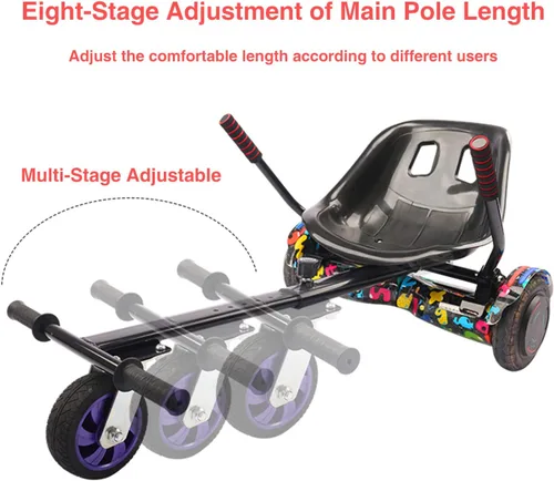 Miniatura 4 de Hoverkart - Accesorio de asiento para aeropatineta, marco ajustable de doble asiento, convierte tu scooter de equilibrio en Go Kart, se adapta a