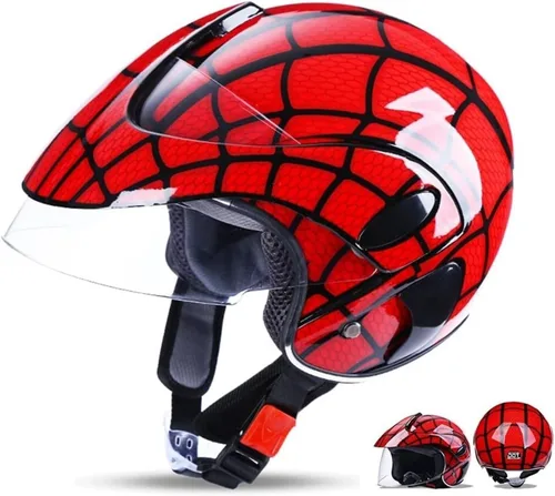 Vespa Casco para niños de 2 a 14 años de edad, casco eléctrico para motocicleta, casco fresco para niños, aprobado por DOT, casco de Kart ATV para
