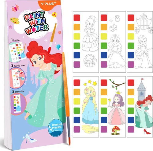 Miniatura 22 de YPLUS Libros de pintura con agua para niños pequeños, juguetes de arte y manualidades de pintura de acuarela, regalo para niños de 1 a 3, 2 a 4, 4 a