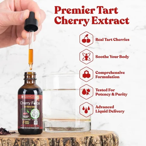 Miniatura 2 de Rejuvica Health Cherry Force - Extracto avanzado de cereza ácida - Verdaderas cerezas ácidas - Rico en fitonutrientes - Extracto líquido para una