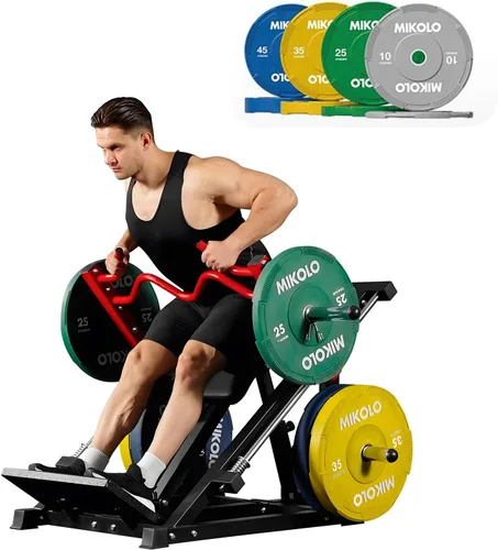 Máquina de remo lineal Mikolo, máquina de entrenamiento de espalda para gimnasio en casa, máquina de espalda con carga de placas y rodamiento