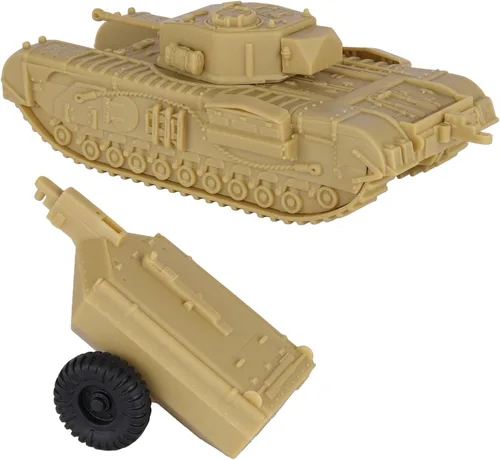 Miniatura 5 de BMC CTS WW2 British Churchill Tanque de cocodrilo - Tan 1:38 plástico Reino Unido Ejército Vehículo Bronceado