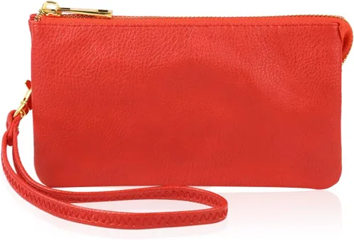 Miniatura 13 de RIAH FASHION Monedero convertible de piel sintética - Mini bolso de mano desmontable cadena bandolera correa soporte para teléfono